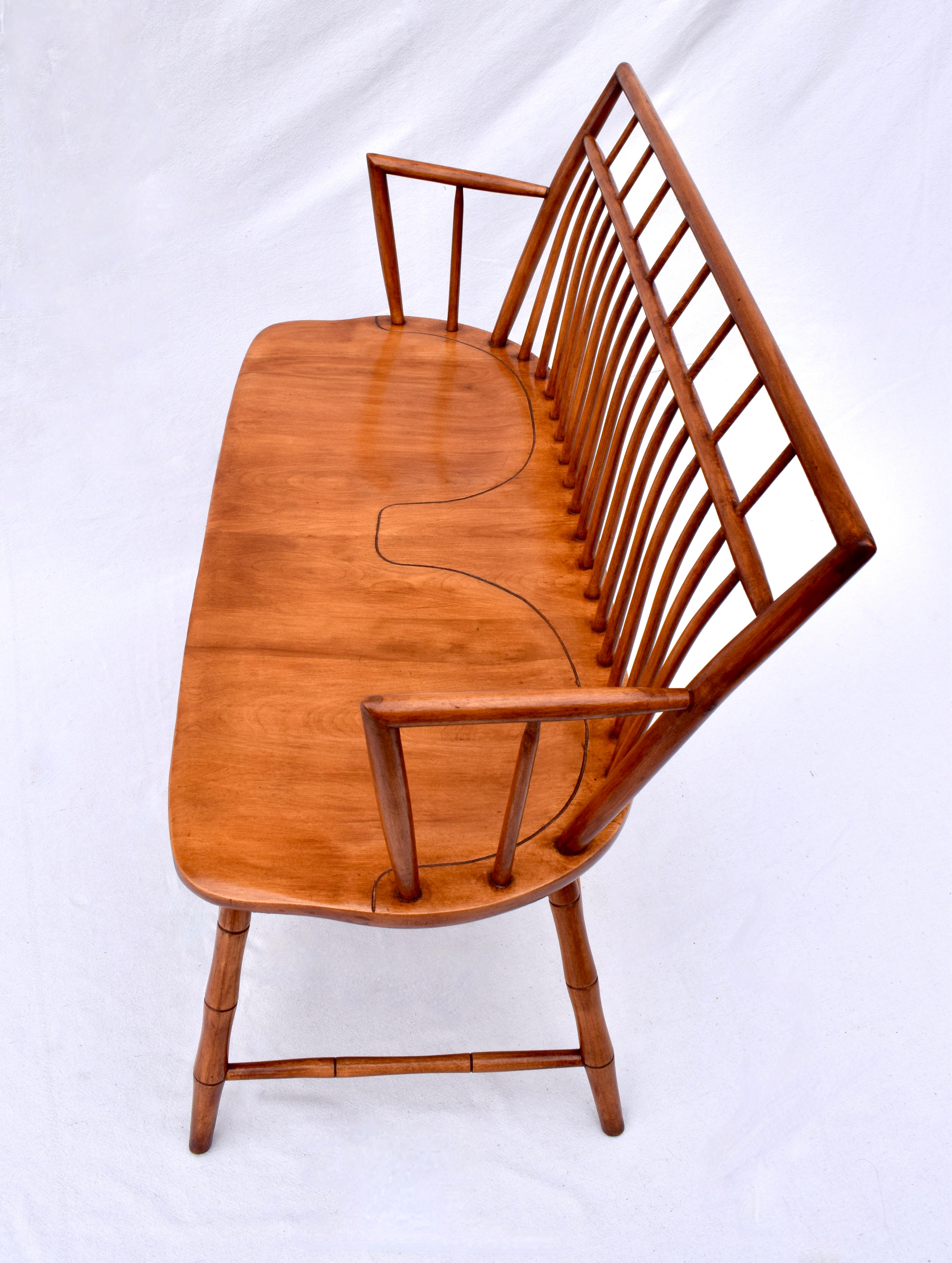 20th Century Vintage Birdcage Windsor Bench Settee