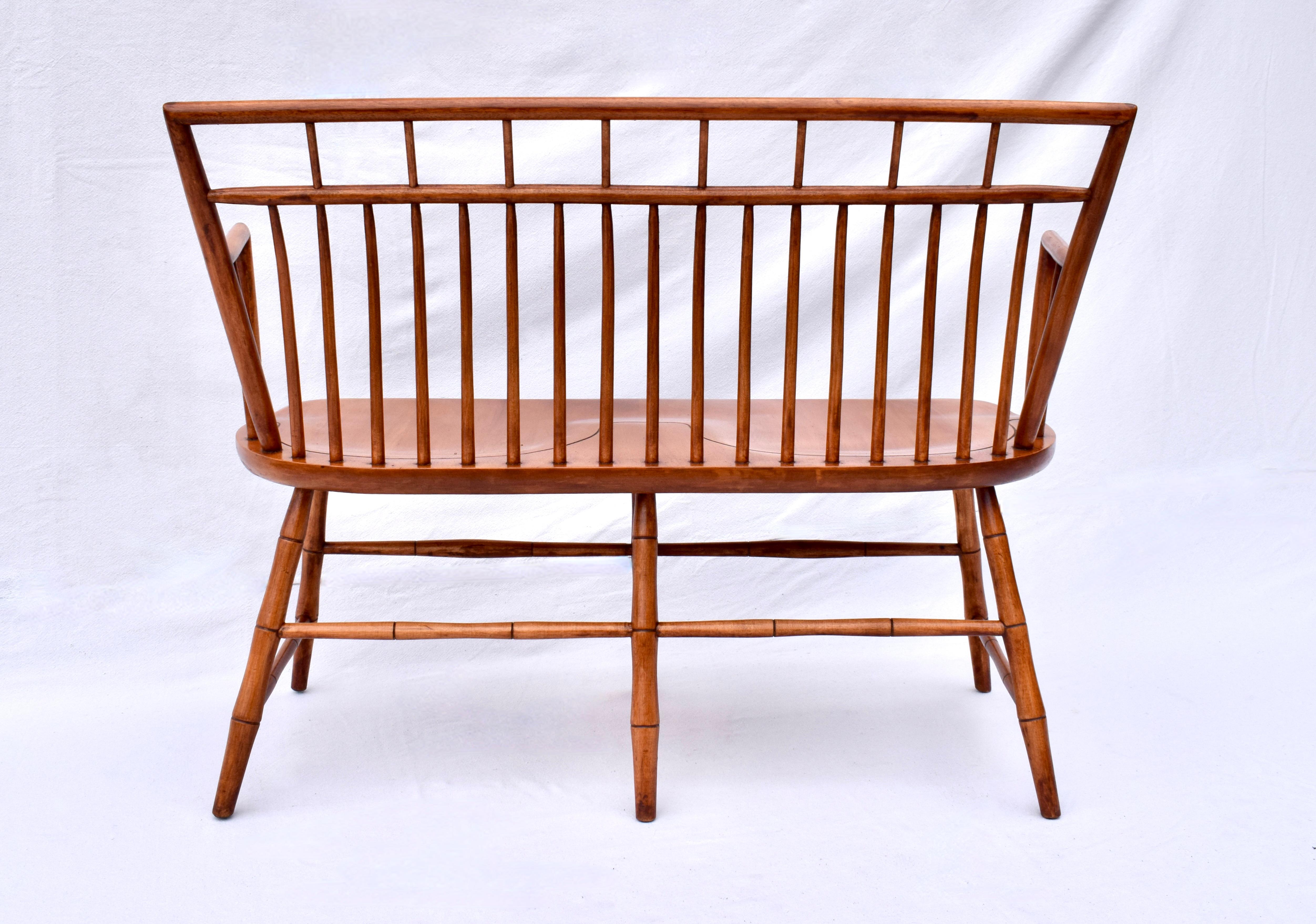 Vintage Birdcage Windsor Bench Settee 1