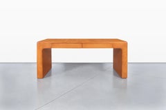 Vintage Bird’s Eye Maple “Waterfall” Executive Desk