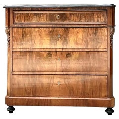 Vintage Birdseye Maple Bachelors Chest After Biedermeier