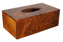 Vintage Birdseye Maple Burl Wood Tissue Box Kleenex Holder Cover