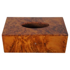 Retro Birdseye Maple Burl Wood Tissue Box Kleenex Holder Cover