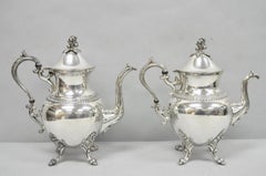 Vintage Birmingham English Art Nouveau Silver Plated Tea Service - 5 Pc Set