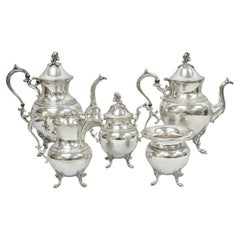 Vintage Birmingham English Art Nouveau Silver Plated Tea Service - 5 Pc Set