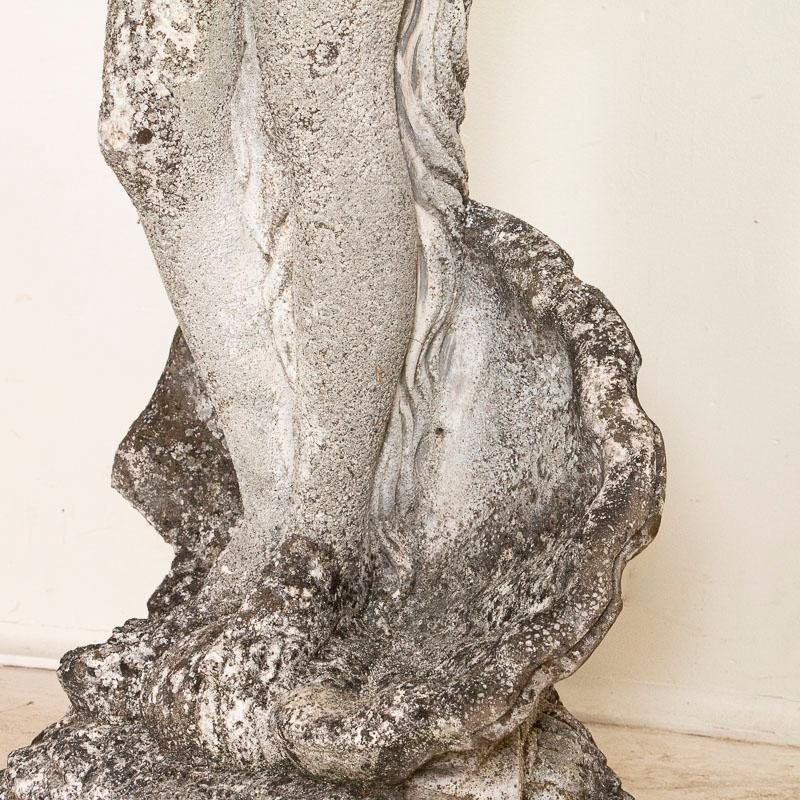 Vintage Birth of Venus Cement Garden Statue from France 1