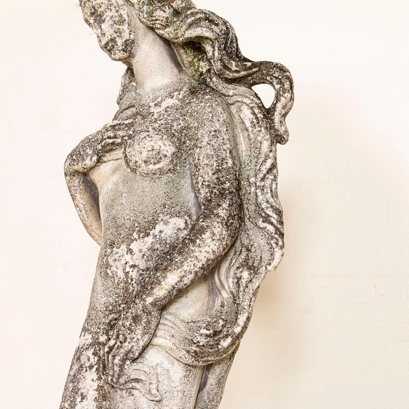 French Vintage Birth of Venus Cement Garden Statue from France