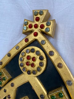 Vintage Bishops Pub Sign, Carved Wood, 20th Century