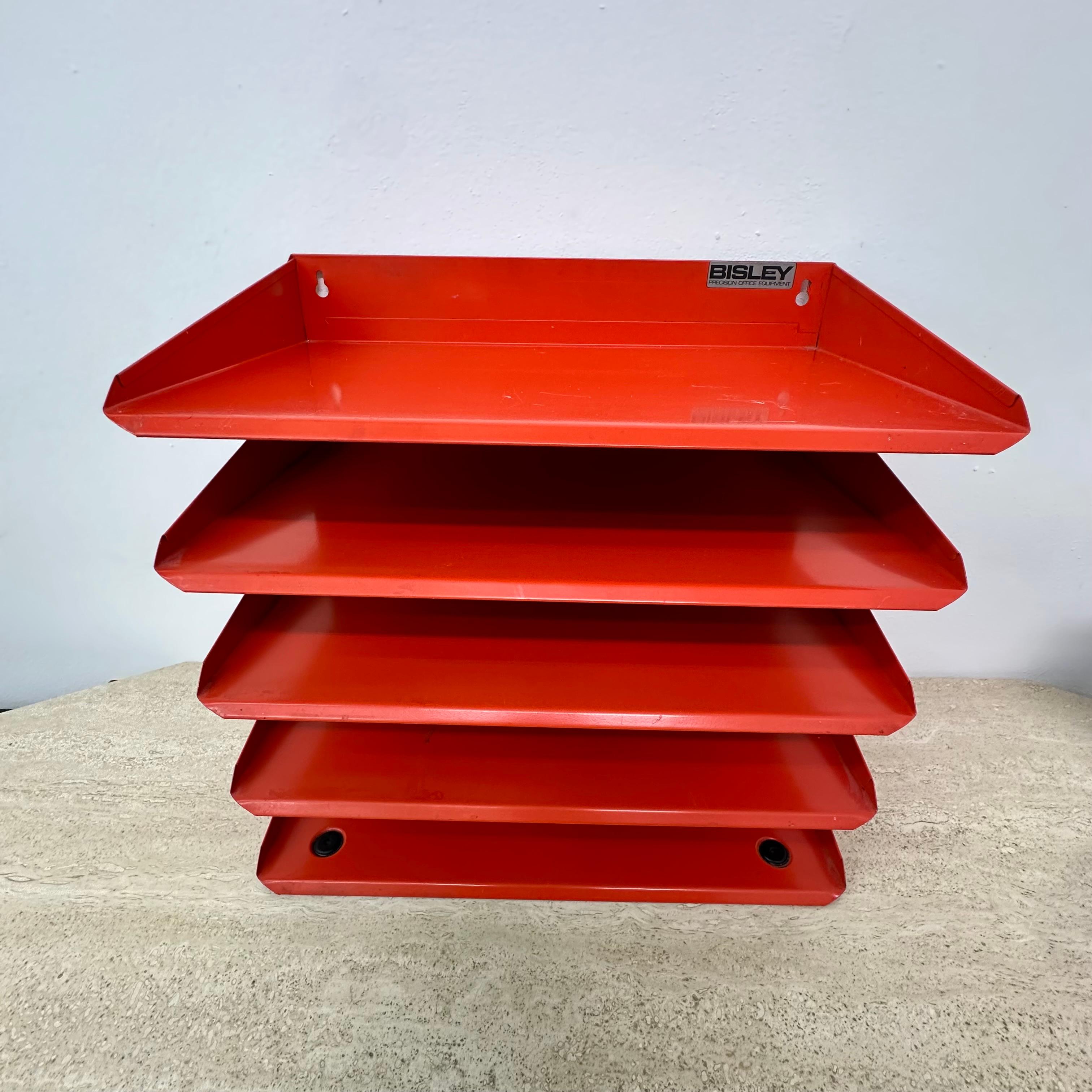 English Vintage Bisley desk organizer , 1970s