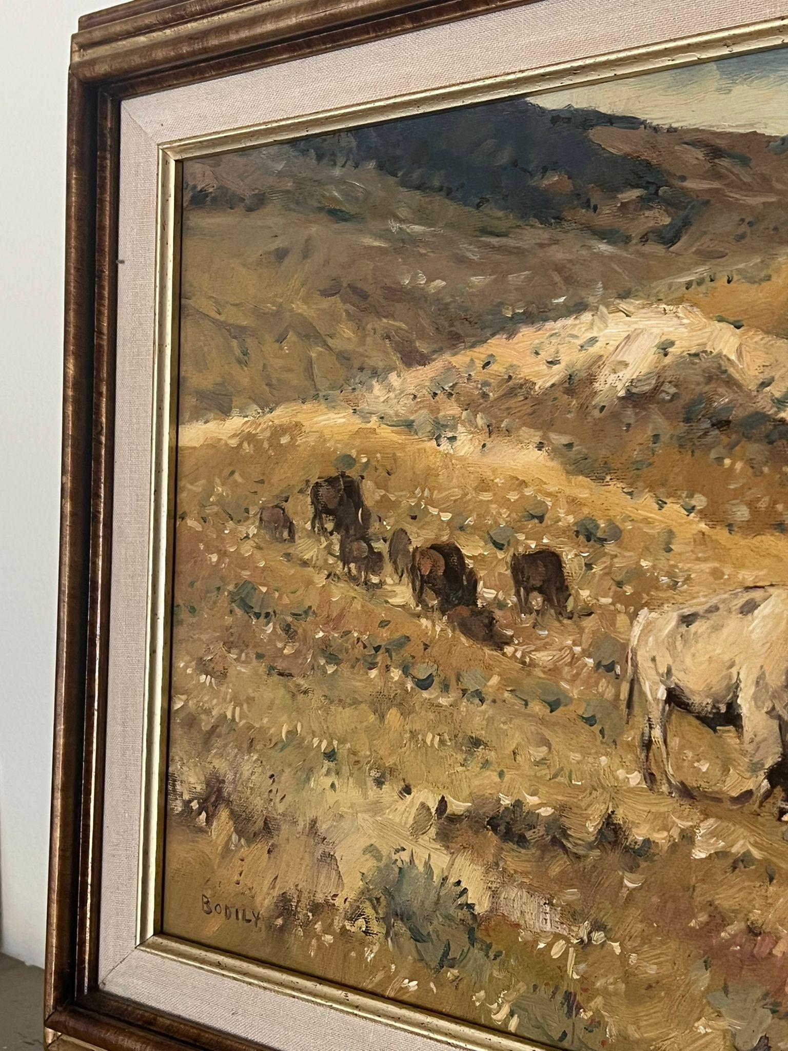 Canvas Vintage Bison Landscape by Sheryl Bodily