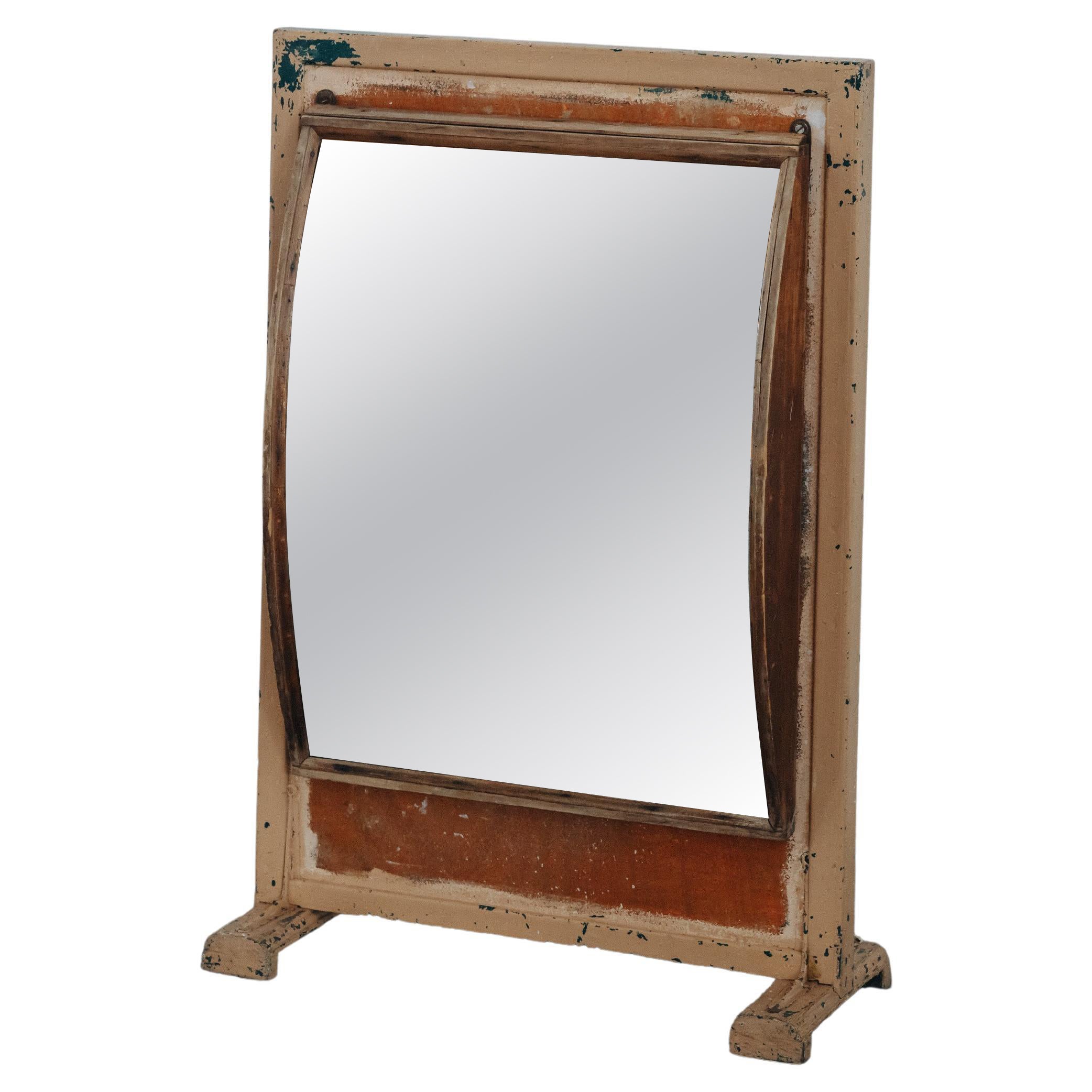 Vintage Bistro Mirror From France, Circa 1900