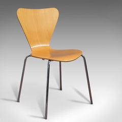 Vintage Bistro Set, Scandinavian, Birch, Set of 4, Dining Chairs, 20th Century