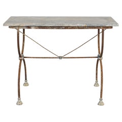 Vintage Bistro Table With Marble Top