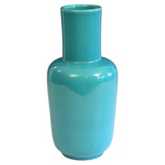 Vintage Bitossi Flavia Pottery Vase Londi Italian Turquoise Monochrome 10"