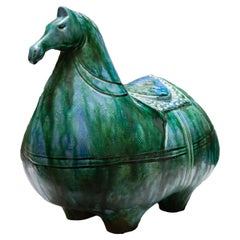 Horse vintage de style Bitossi en céramique