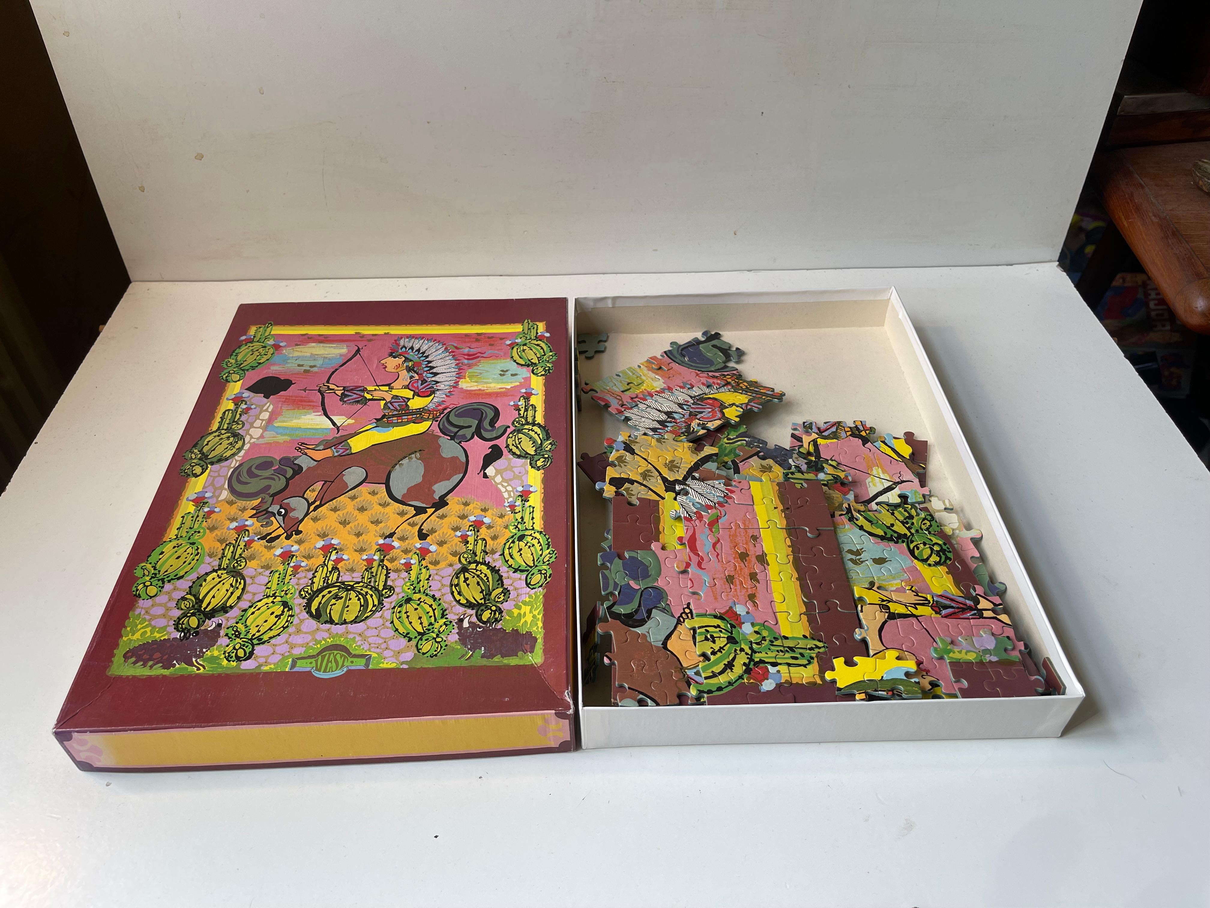 Fin du 20e siècle Puzzle indien Bjorn Wiinblad pour Irma Denmark, 1970 en vente