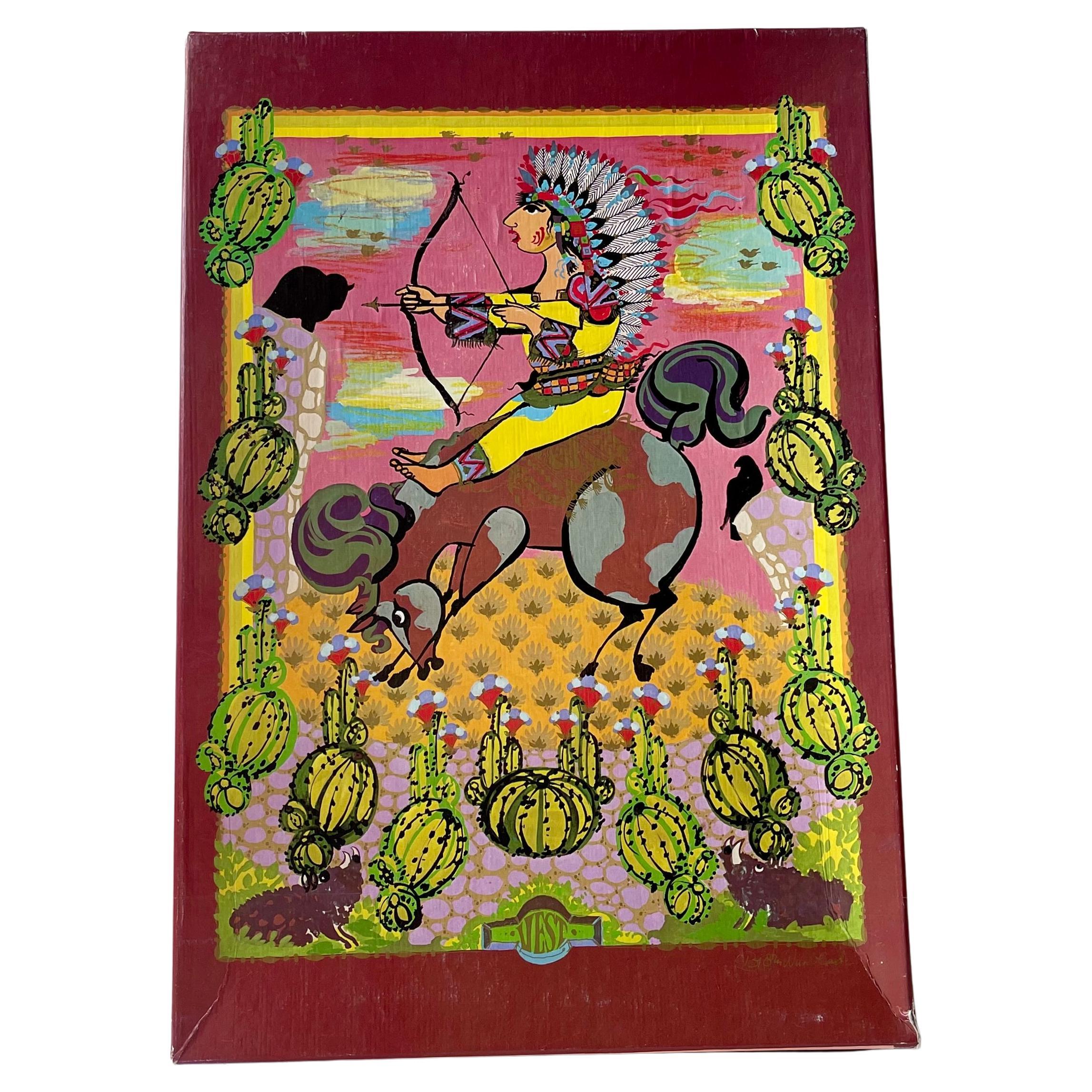 Vintage Bjorn Wiinblad Indian Puzzle for Irma Denmark, 1970s