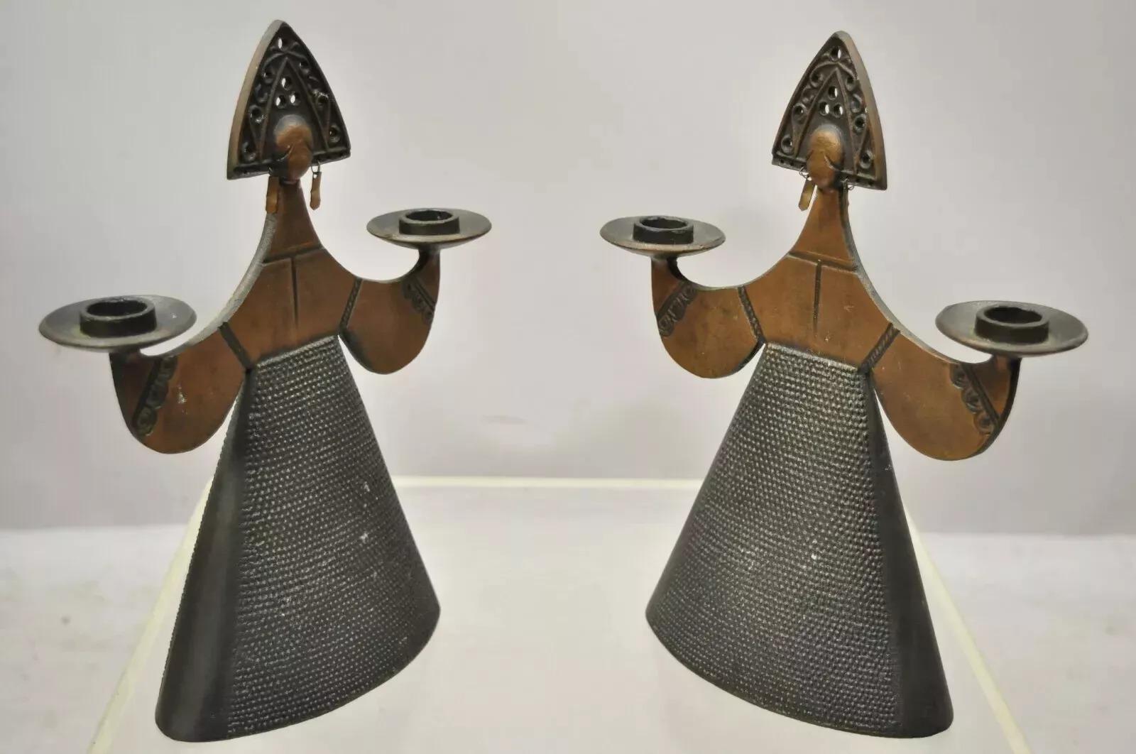 Portacandele figurato d'epoca in stile Bjorn Wiinblad - coppia in vendita 3