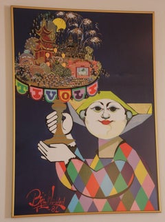Vintage-Poster Tivoli-Garten von Bjorn Wiinblad, Kopenhagen, Dänemark, 1981