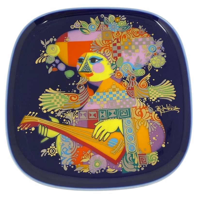 Vintage Bjorn Wiindblad Decorative Plate 1001 Nights Lute Player Plate