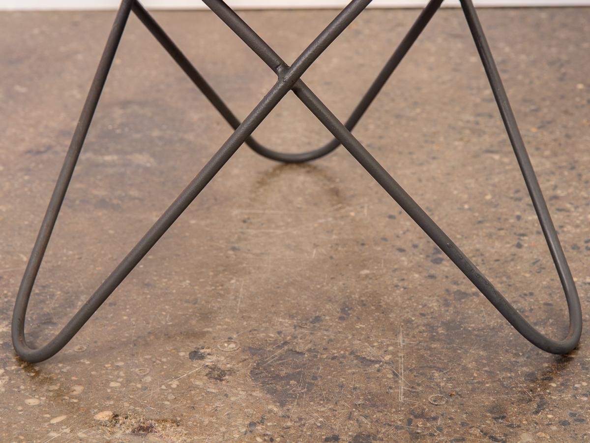 Soudé Tabouret chaise papillon vintage BKF Hardoy pour Knoll
