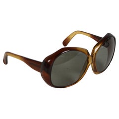 Vintage B&L Ray-Ban 1970's Eve-Opty1 Oversized Round Tortoise Frame Sunglasses