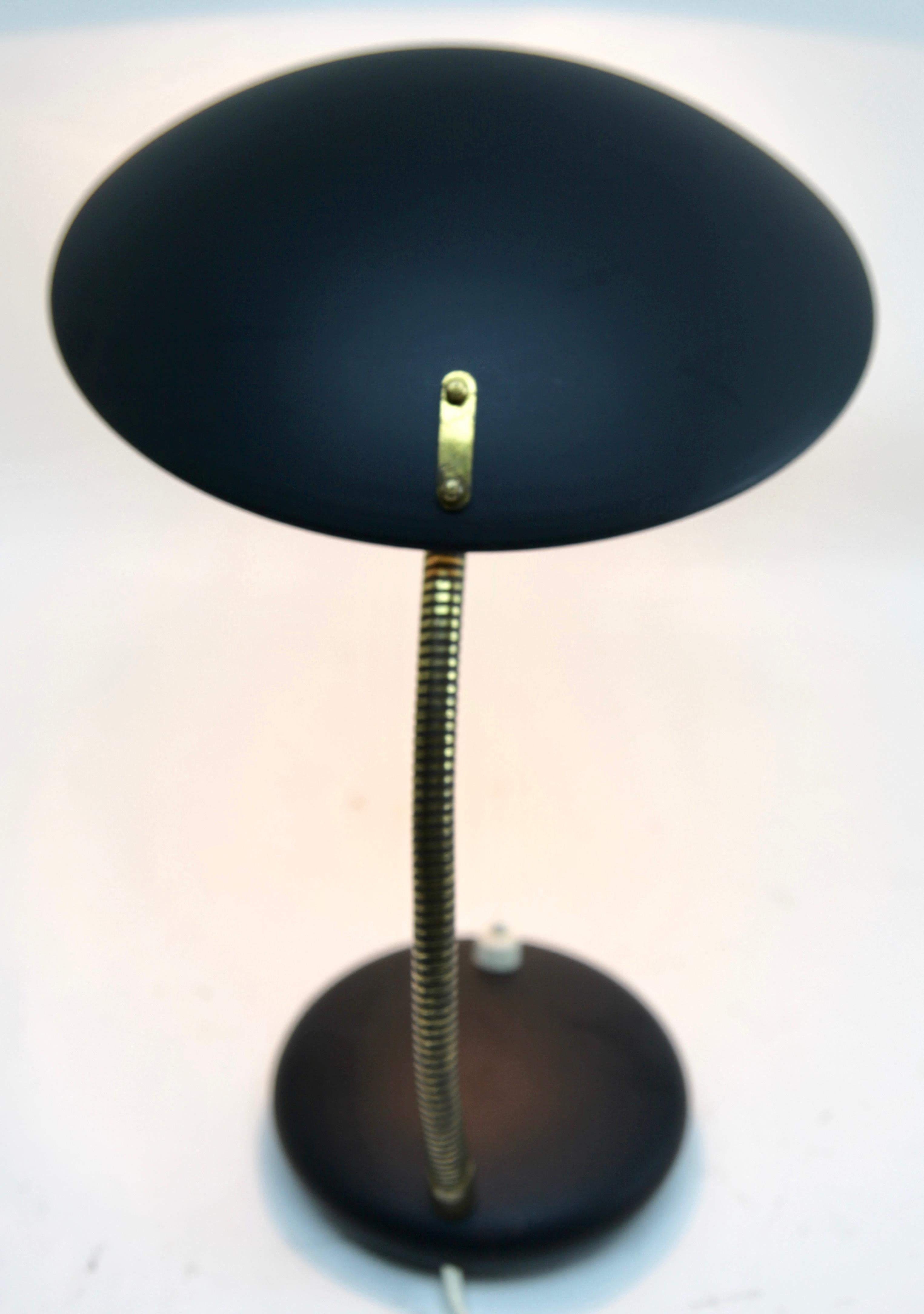 Dutch Vintage Black Adjustable Desk/Side Table Lamp by Philips Louis Kalff, 1970s