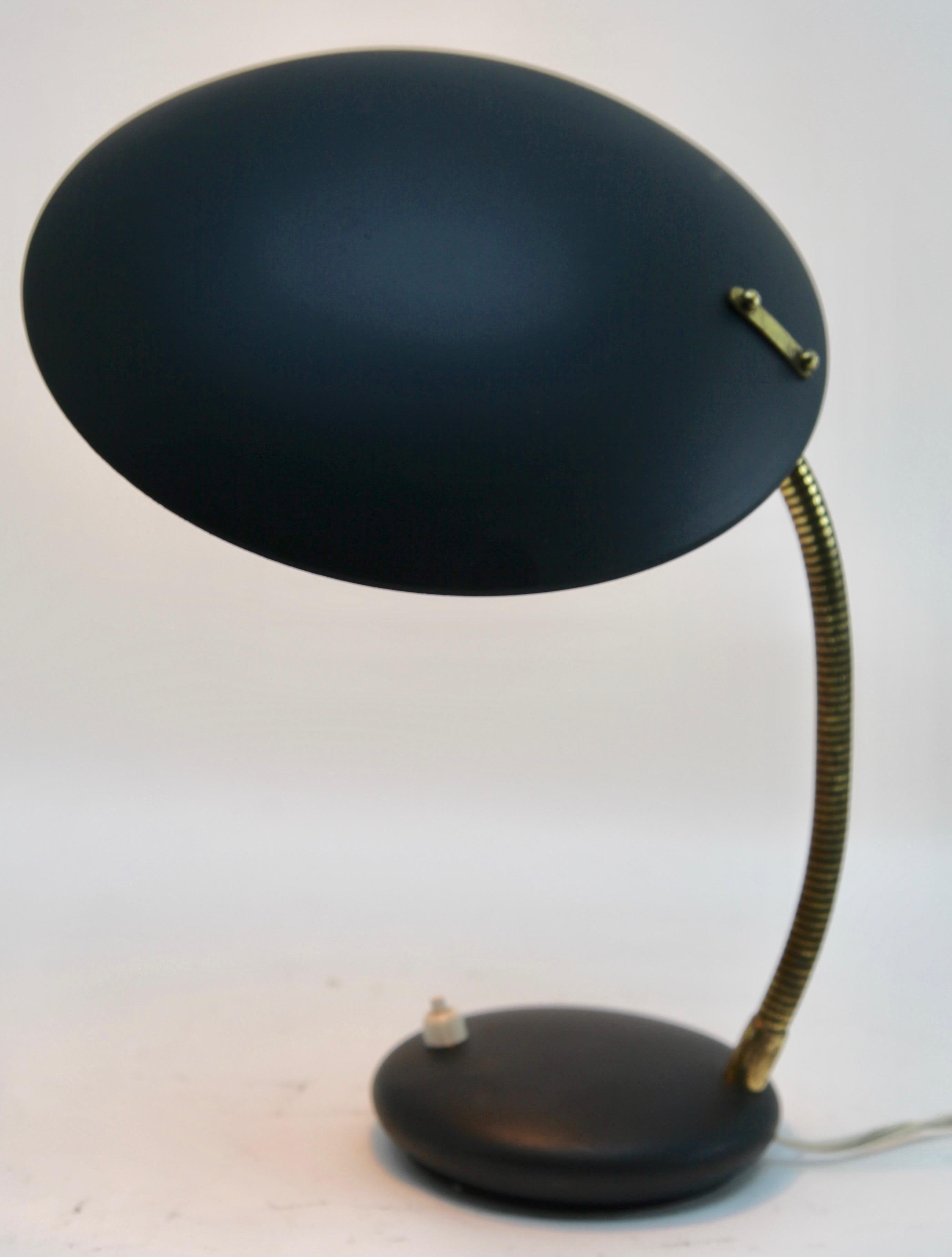 Vintage Black Adjustable Desk/Side Table Lamp by Philips Louis Kalff, 1970s In Good Condition In Verviers, BE