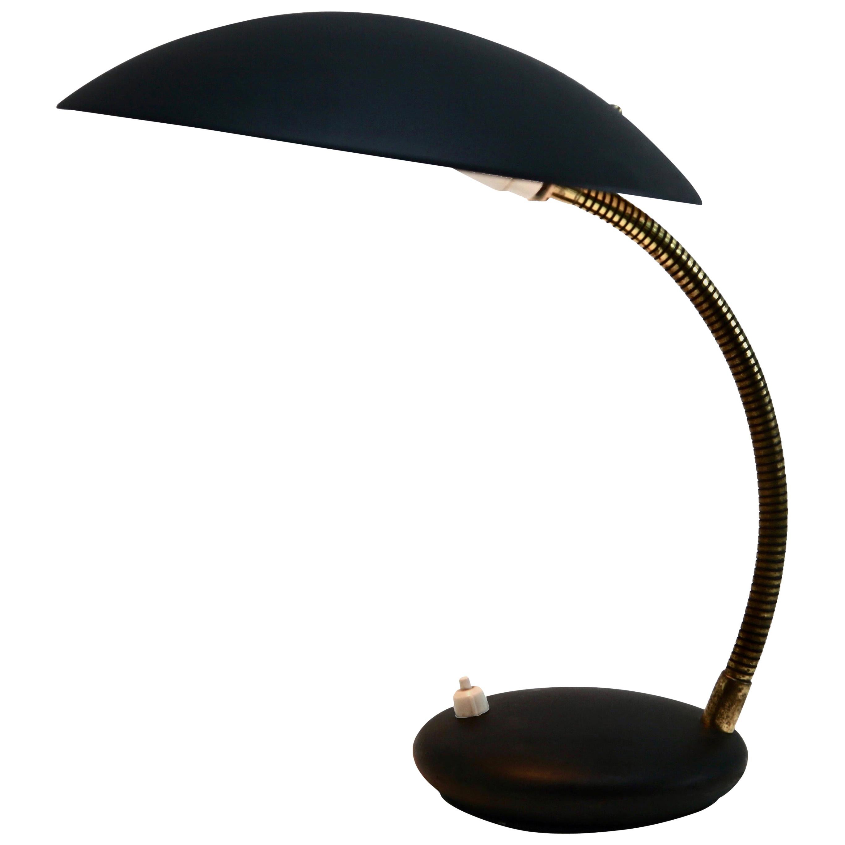 Vintage Black Adjustable Desk/Side Table Lamp by Philips Louis Kalff, 1970s