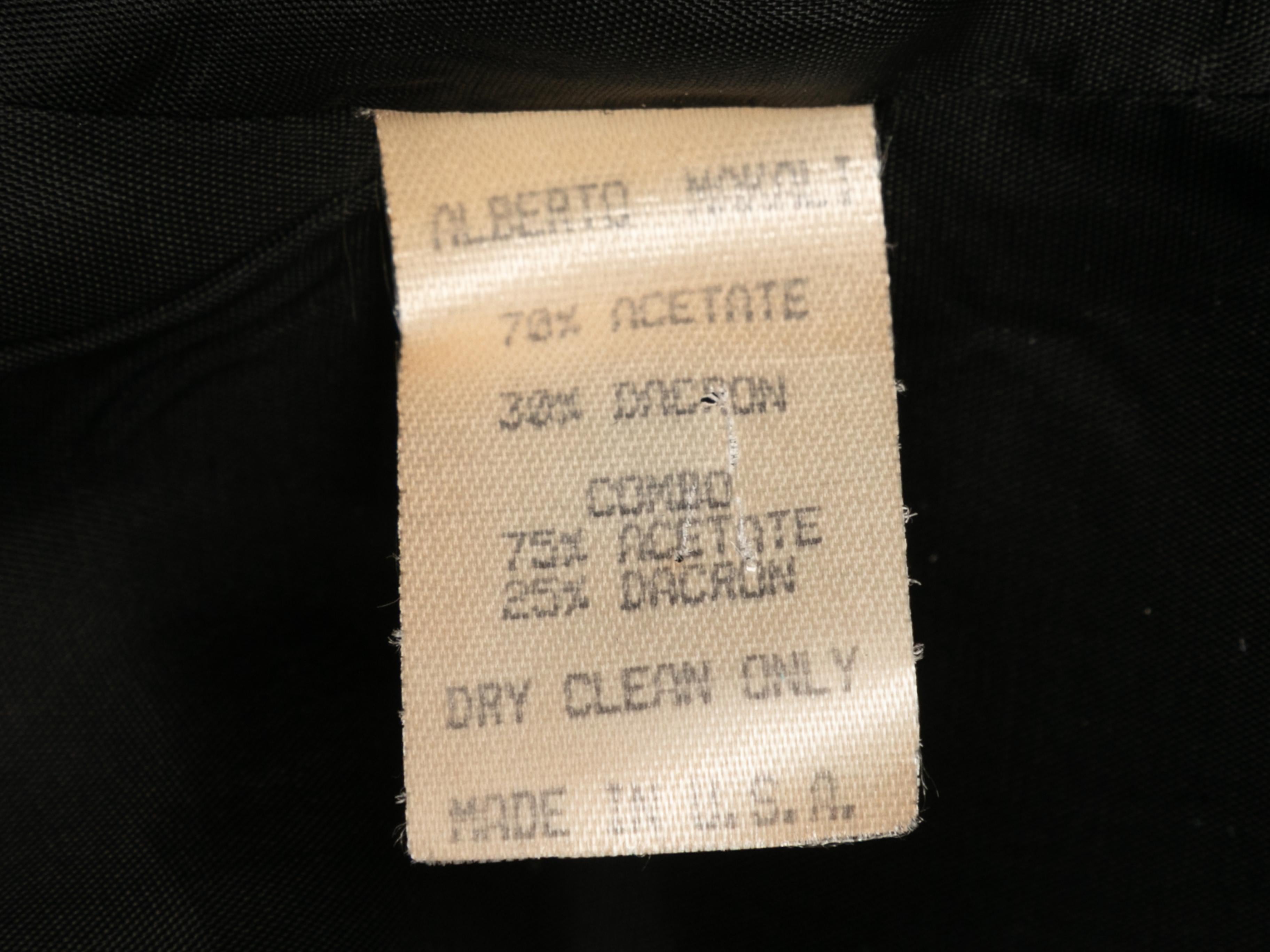 Vintage Black Alberto Makali Longline Blazer Size US L In Good Condition In New York, NY