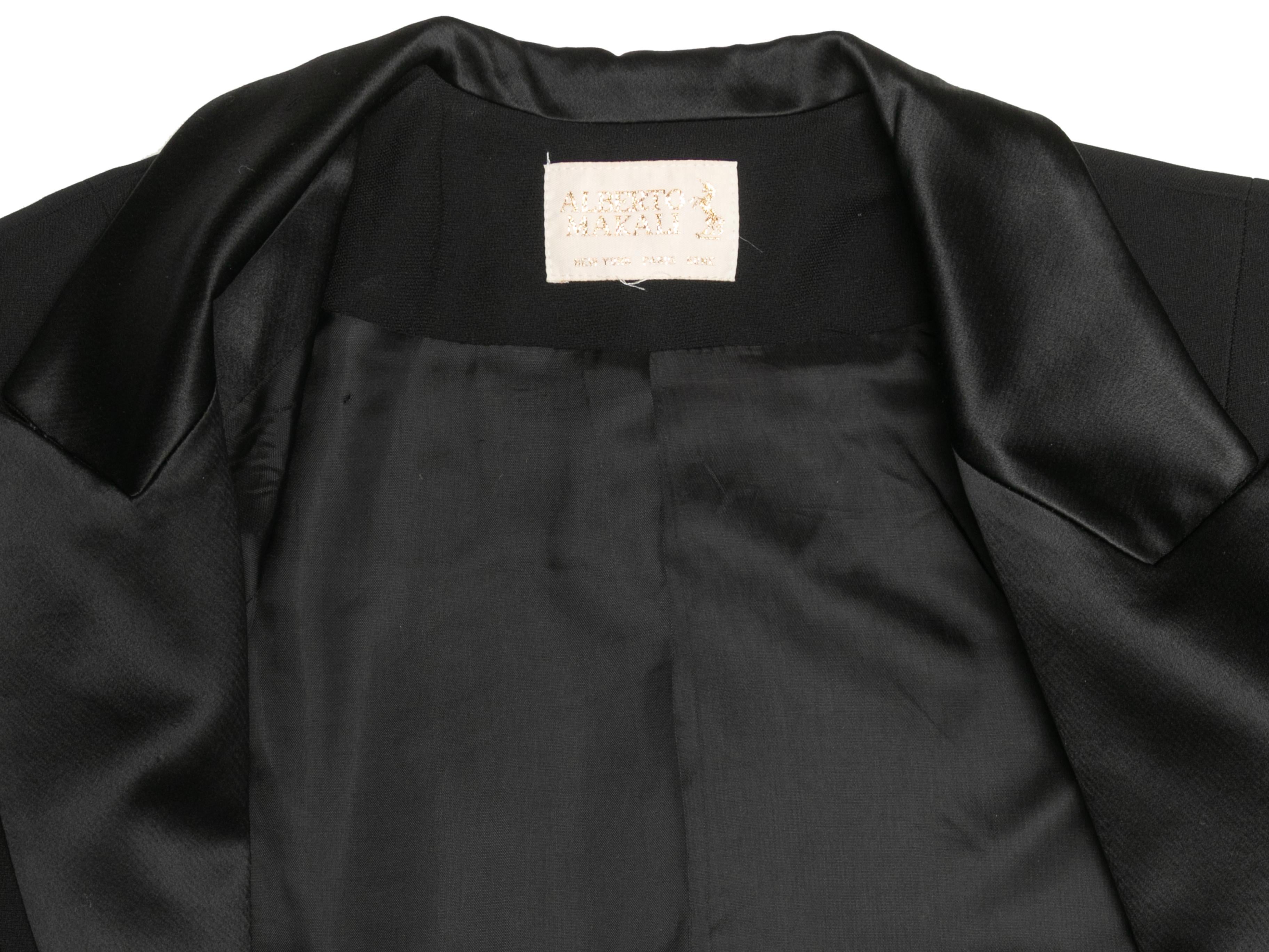 Vintage Black Alberto Makali Longline Blazer Size US L 2