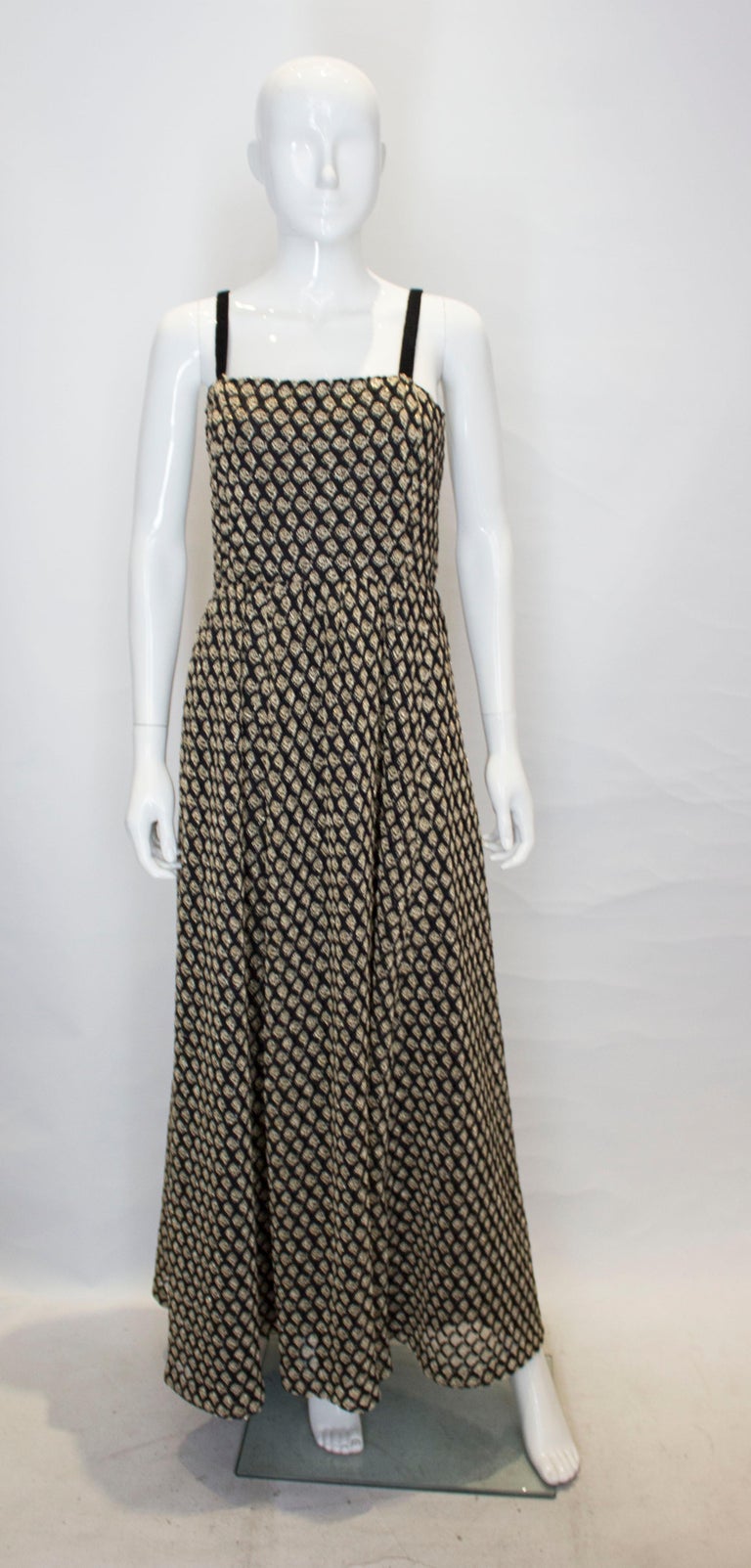 Vintage Black And Gold Dress For Sale At 1stdibs