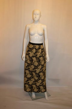Vintage Black and Gold Evening Skirt