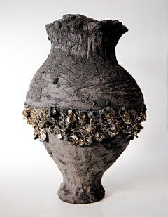 Organic Modern Vase by April Johnston, Hand-Crafted Stoneware, USA