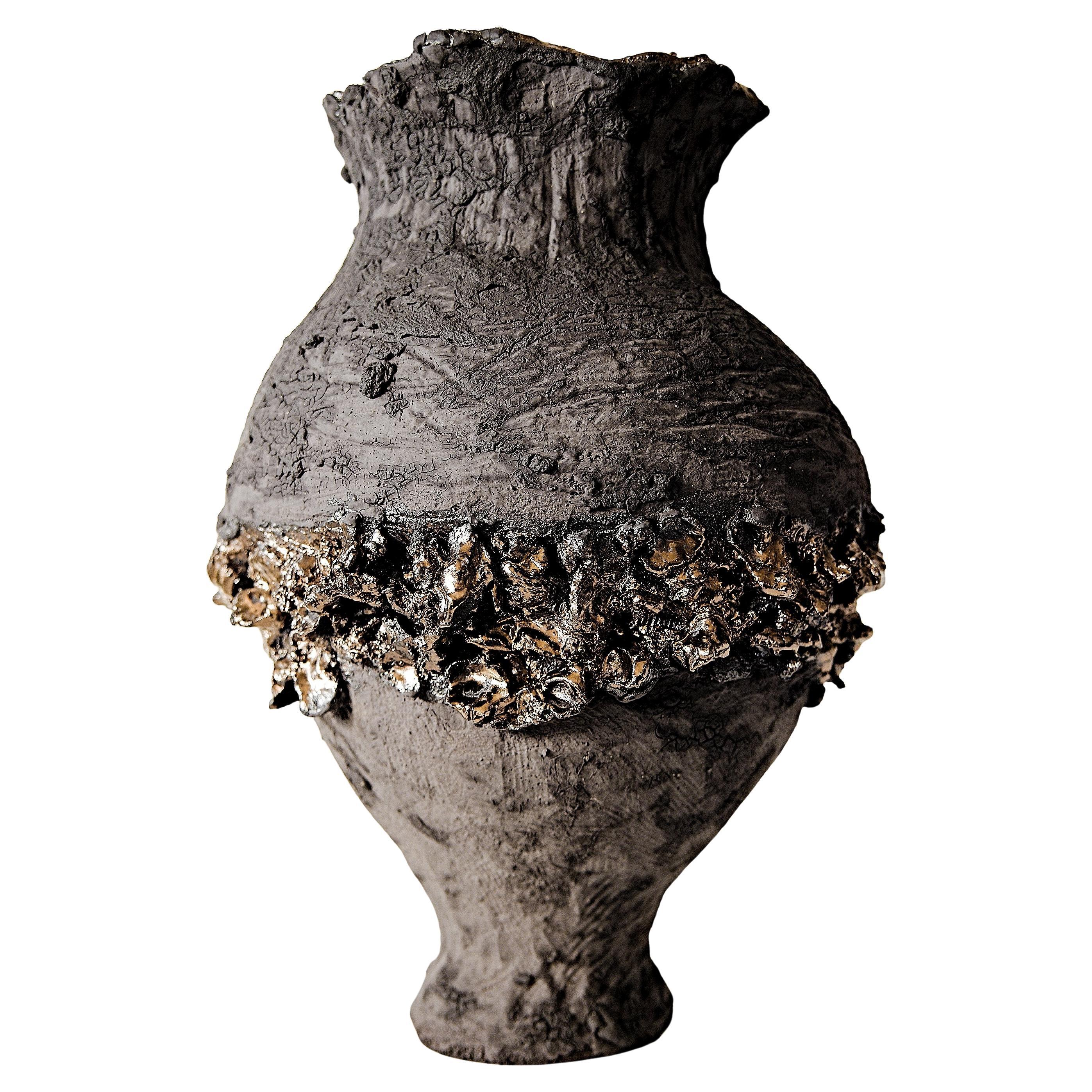 Organic Modern Vase by April Johnston, Hand-Crafted Stoneware, USA