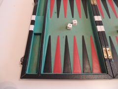 Vintage Black and White Backgammon Game