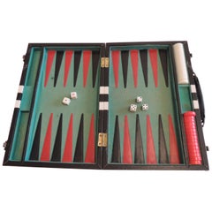 Vintage Black and White Backgammon Game