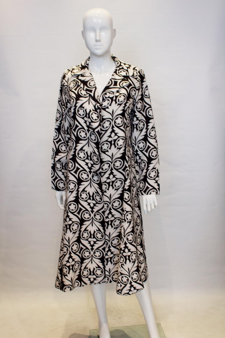 Vintage Black and White Duster Coat at 1stDibs vintage duster