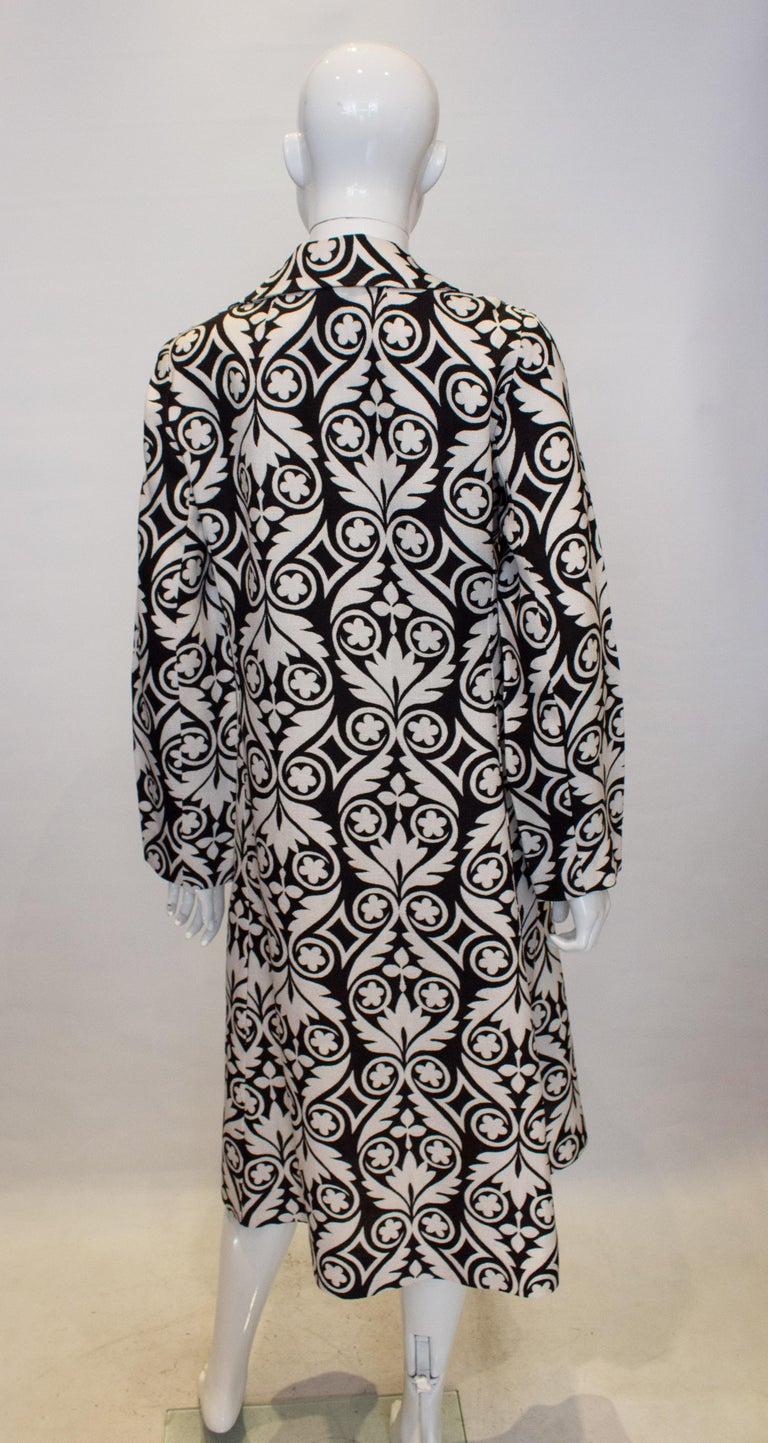Vintage Black and White Duster Coat at 1stDibs vintage duster
