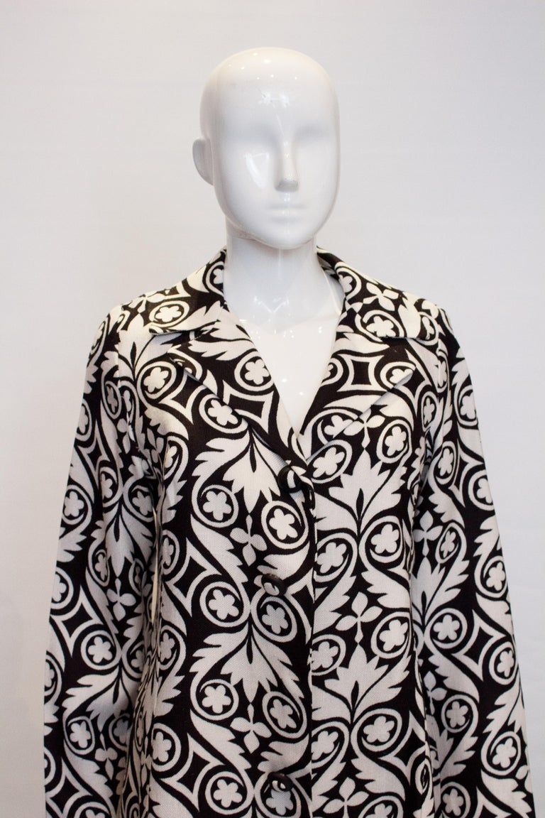 Vintage Black and White Duster Coat at 1stDibs vintage duster