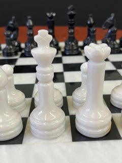 Vintage Black and White Marble Chess Set