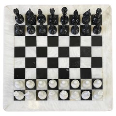 Vintage Black and White Marble Chess Set
