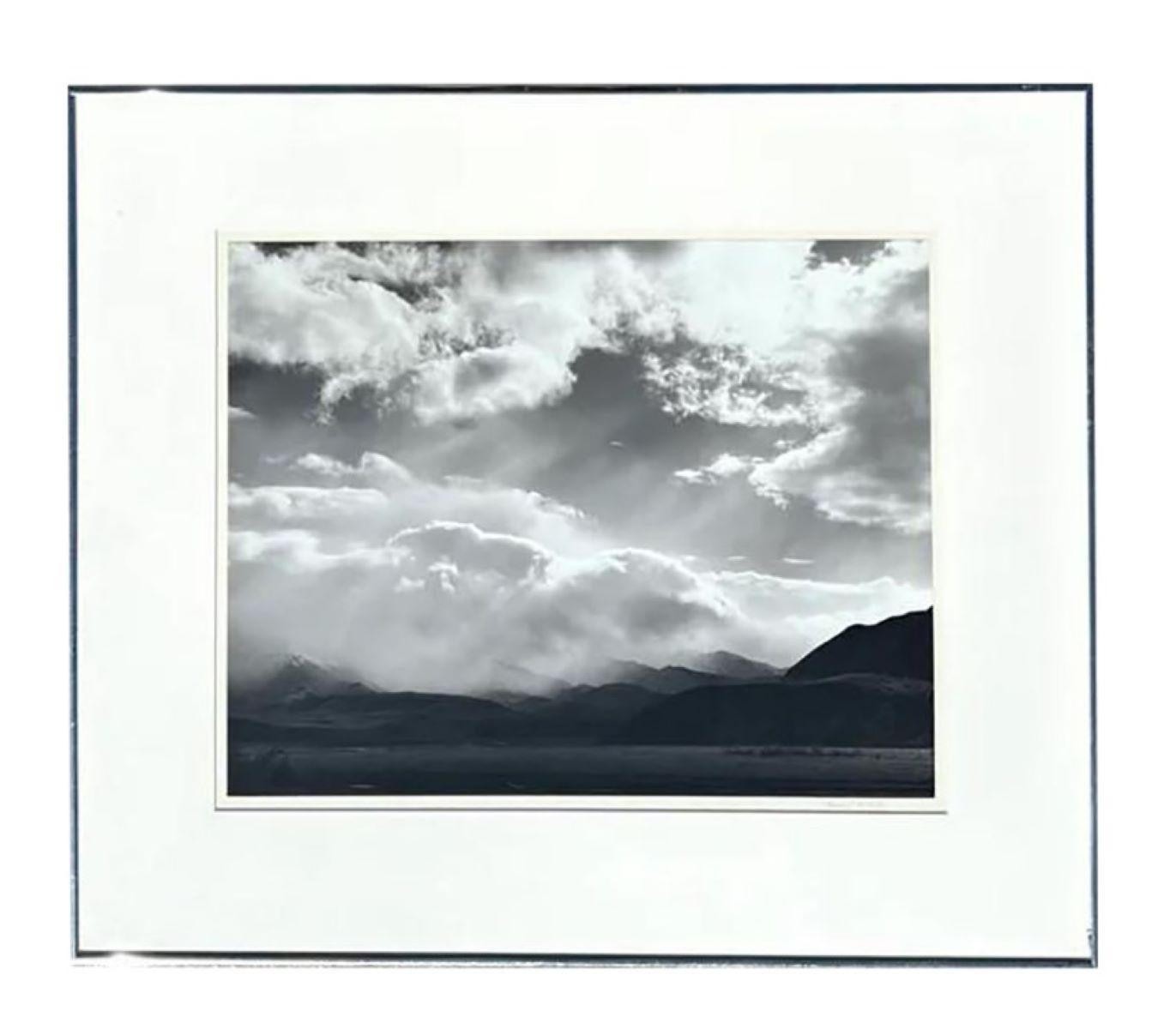 Minimalist Vintage Black and White Photograph of Landscape For Sale