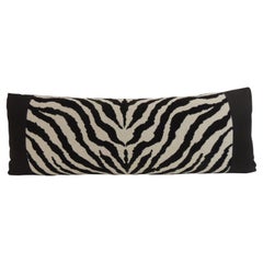 Vintage Black and White Zebra Pattern Tapestry Style Decorative Bolster Pillow