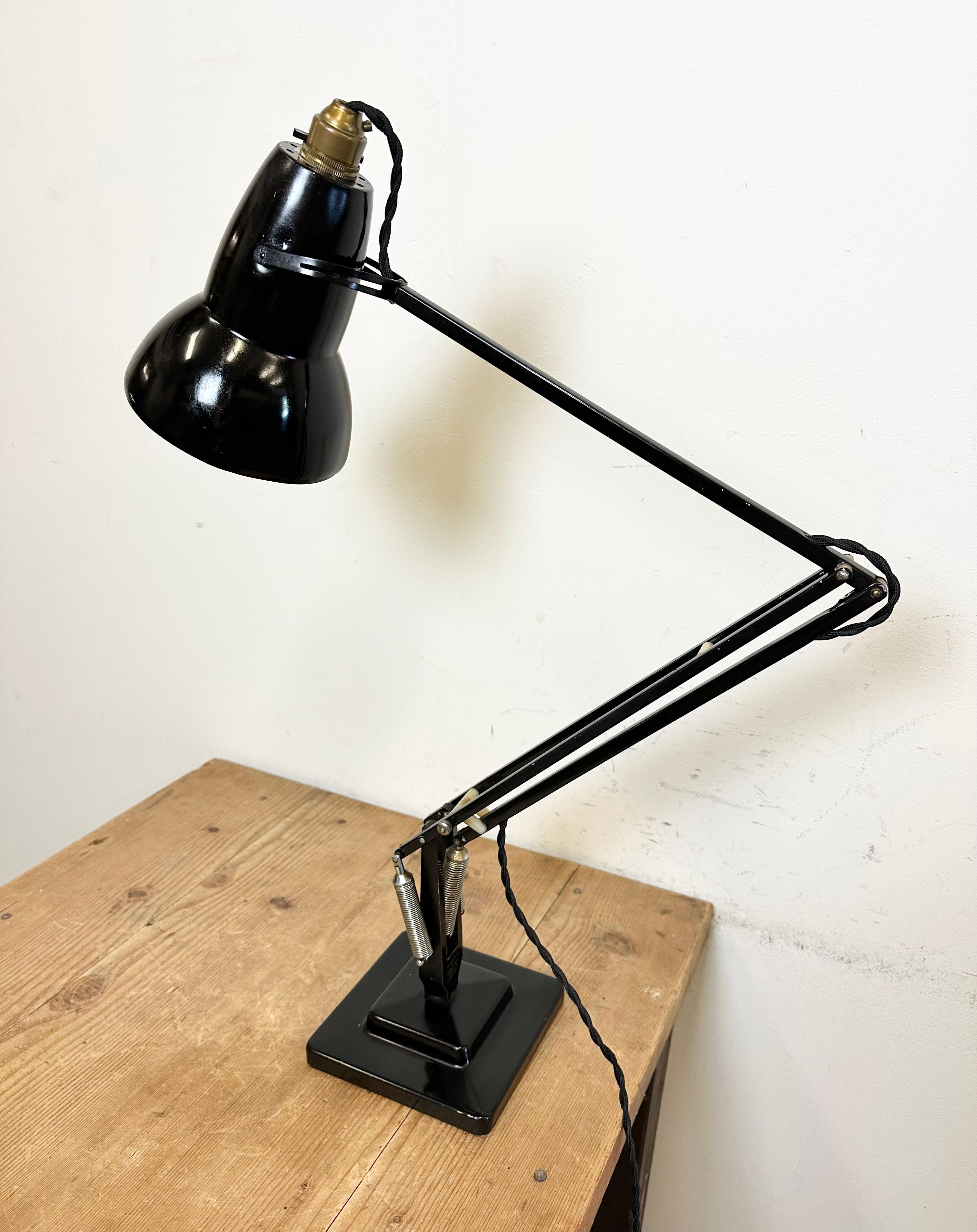 20th Century Vintage Black Anglepoise Table Lamp from Herbert Terry & Sons, 1950s