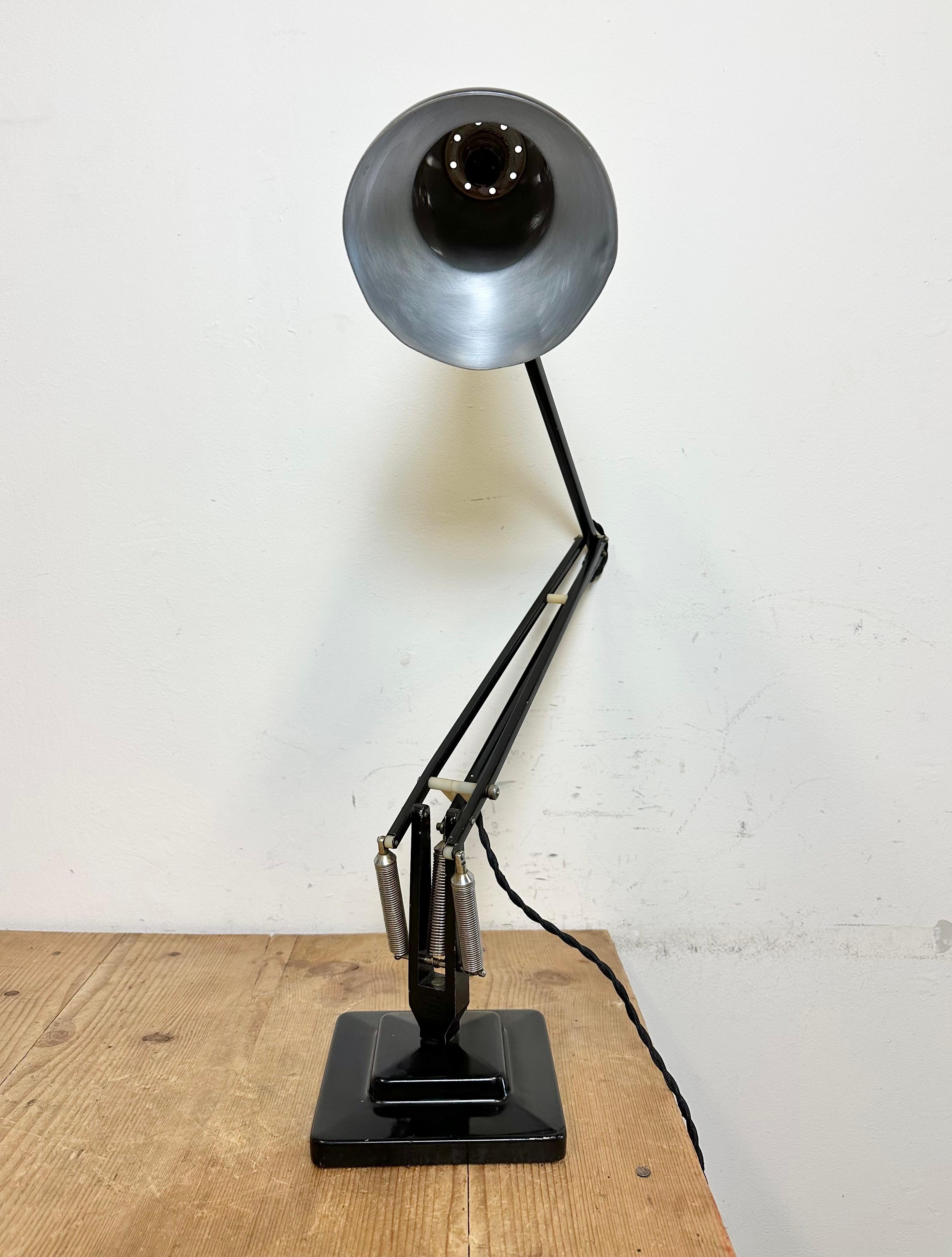Aluminum Vintage Black Anglepoise Table Lamp from Herbert Terry & Sons, 1950s