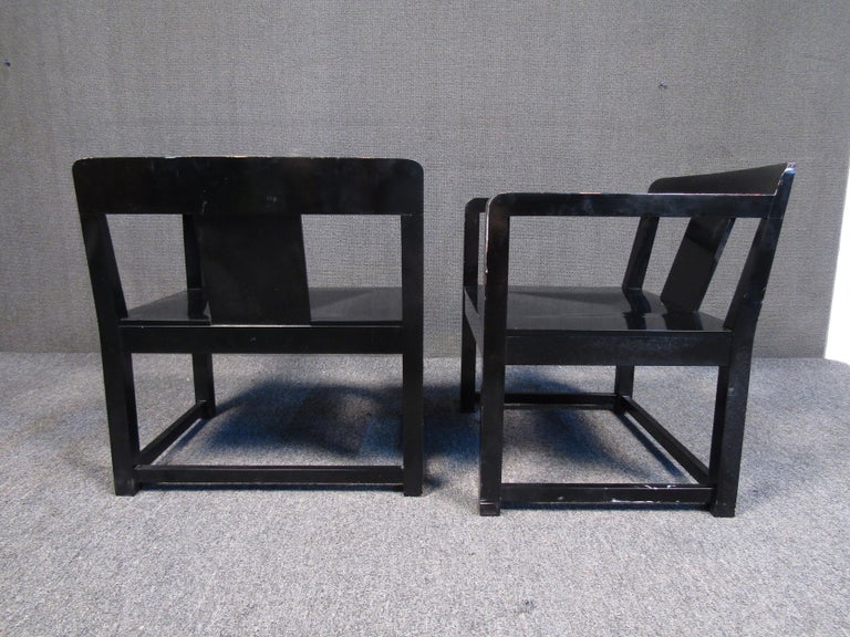 Vintage Black Armchairs by Casamilano For Sale at 1stDibs