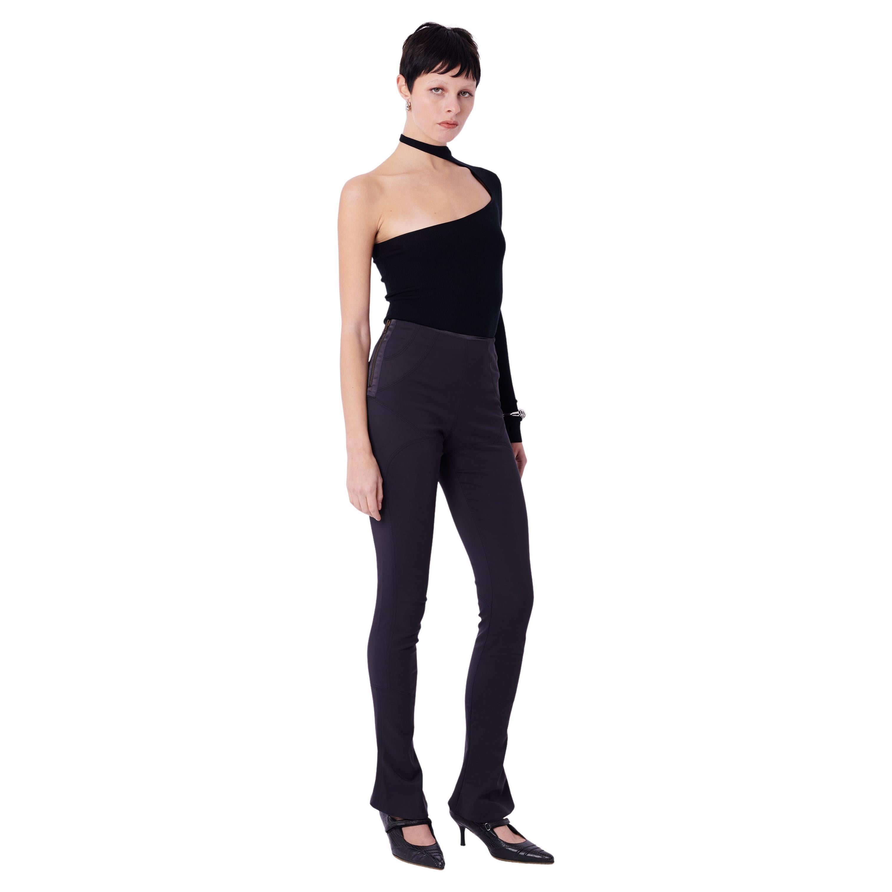 Asymmetric Long Sleeve Tshirt - Black