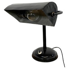 Vintage Black Bankers Desk Lamp, 1950s