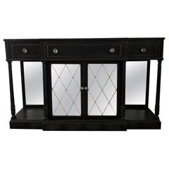Vintage Black Bar Cabinet