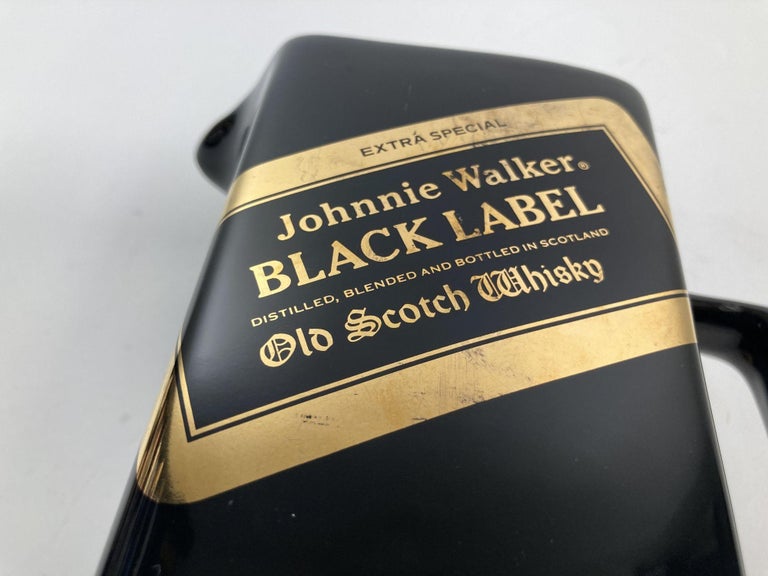 Vintage Black Barware Water Pitcher for Johnny Walker Black Label